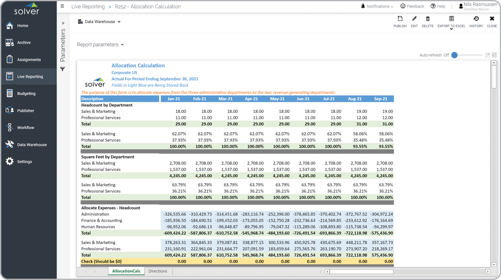 Reporting And Consolidations – Solver